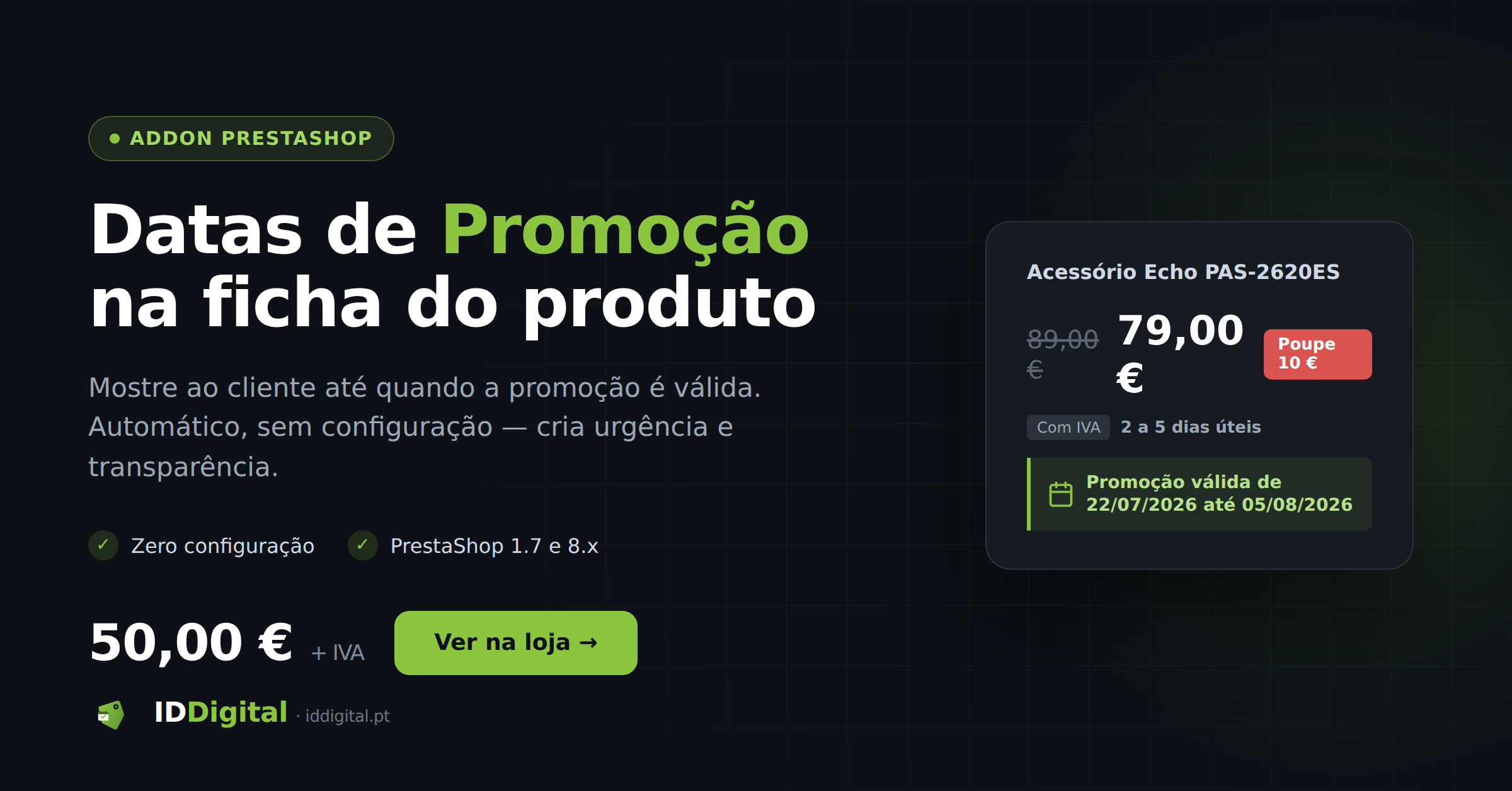 Addon prestashop de promoções