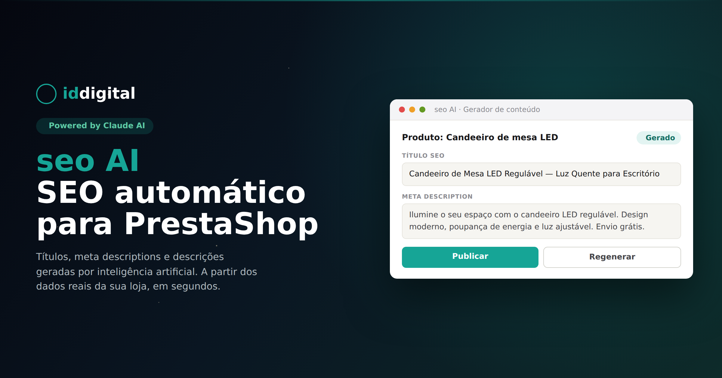 Addon AI gerador conteúdo