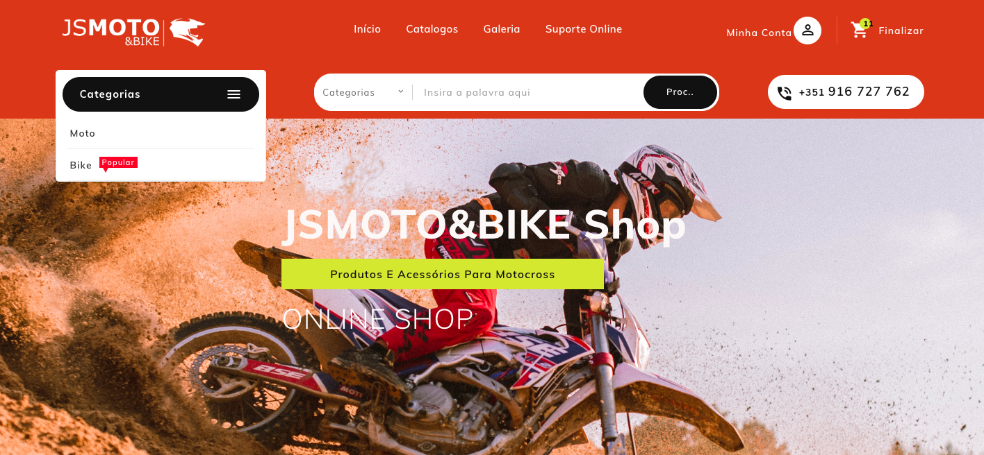 Criação loja online JS Moto & Bike
