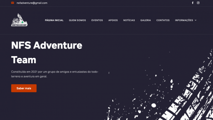 Criação website NSF Adventure Team